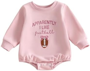 Baby Halloween Outfit Newborn Girl Pumpkin Bow Bubble Romper Sweatshirt Infant Bodysuit Cute Fall... | Amazon (US)
