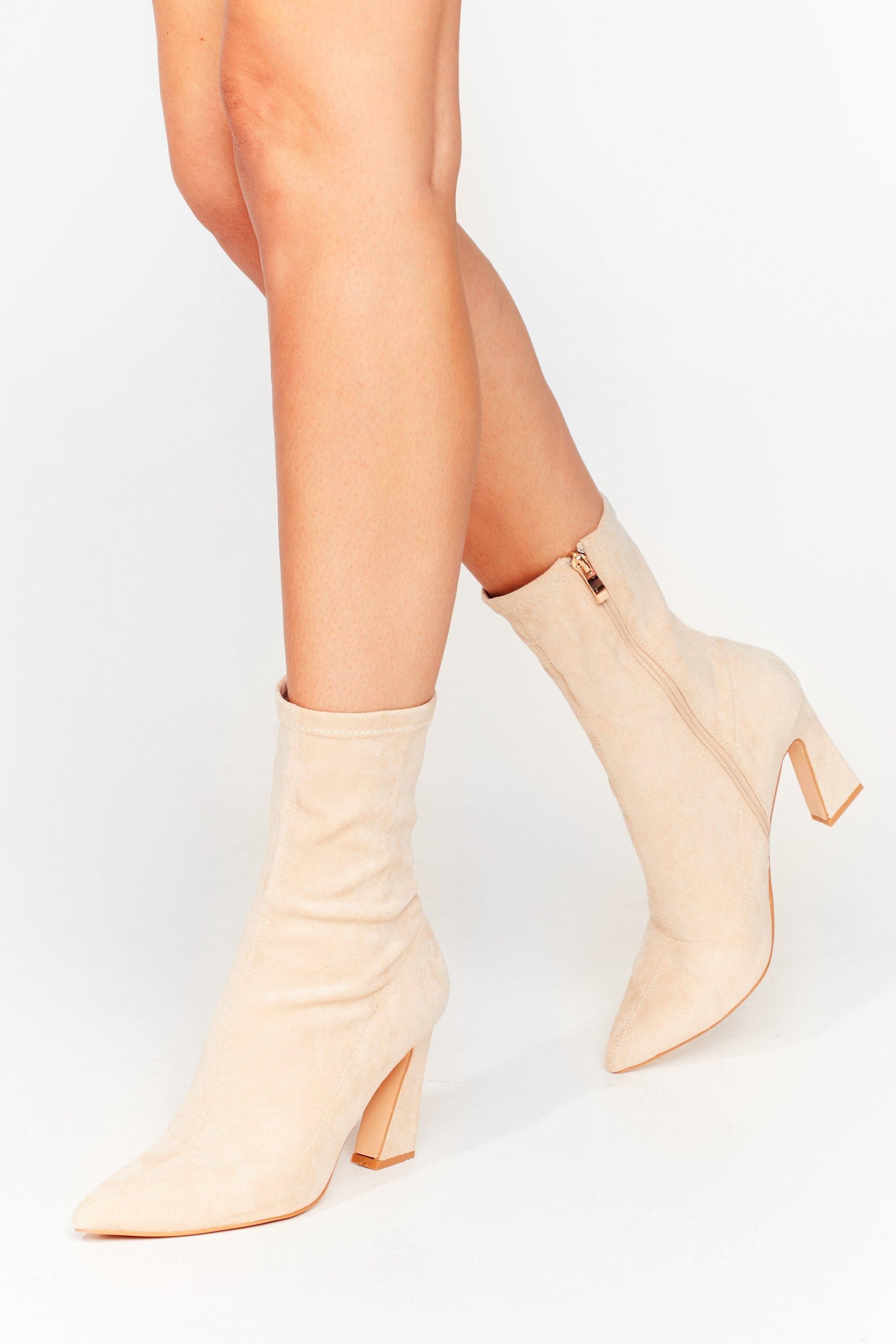 Curve 'Em Faux Suede Sock Boots | NastyGal (US & CA)
