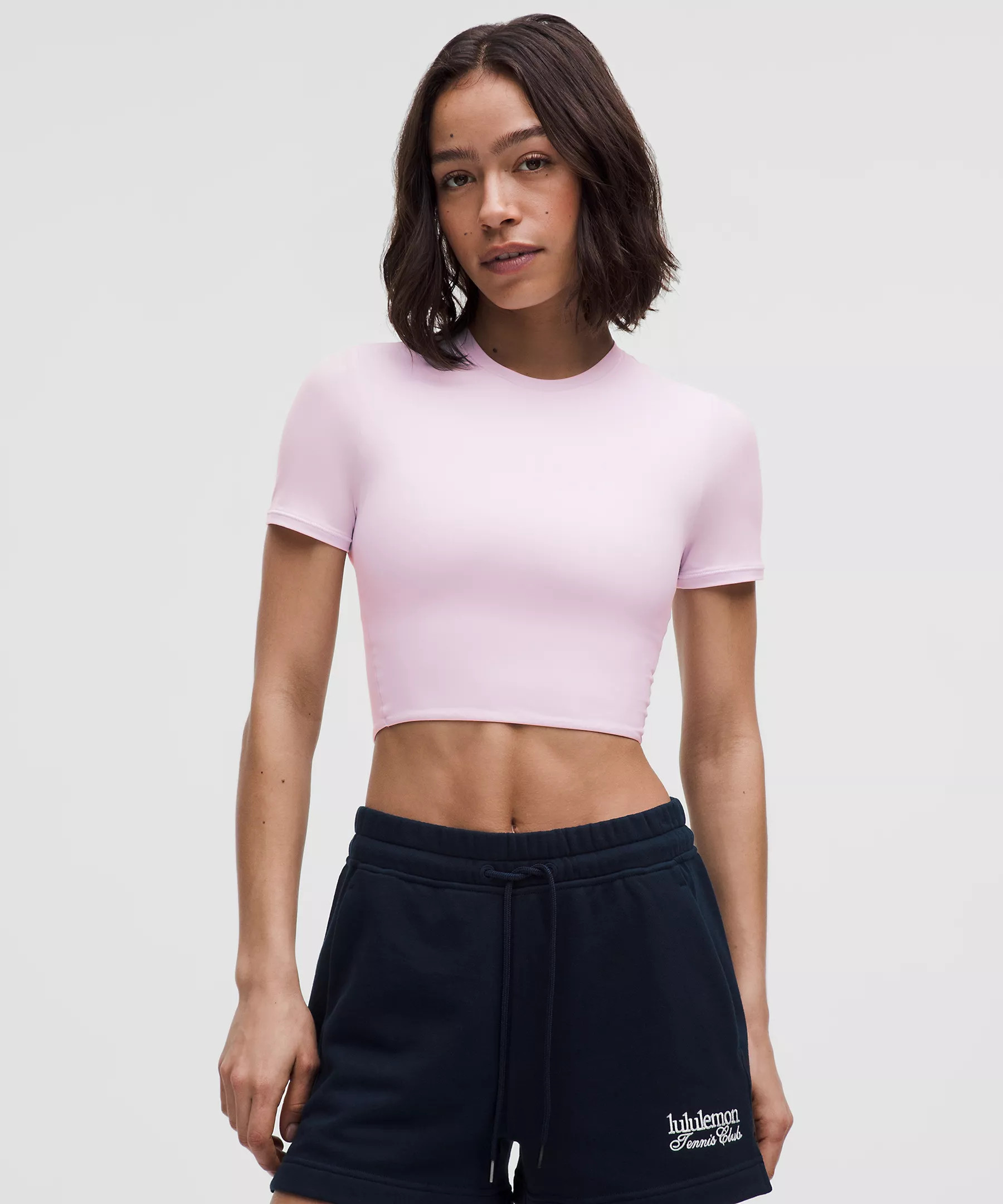 Wundermost Ultra-Soft Nulu Crewneck Cropped T-Shirt | Lululemon (US)
