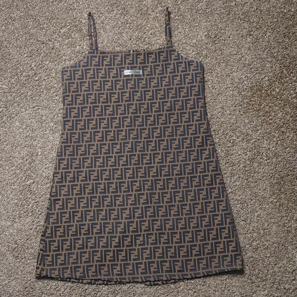 Vintage RARE 90s Fendi Jeans Monogram Dress | Poshmark
