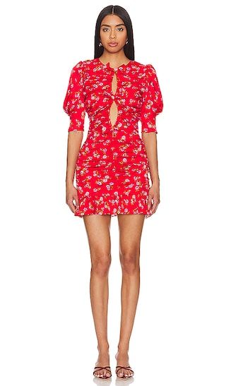 Mini Ruffle Dress in Wildeve Cluster & Red Memorial Day Weekend Outfit Memorial Day Outfit Dress | Revolve Clothing (Global)