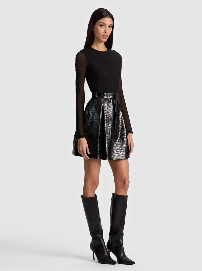 CHARA VEGAN MINI DRESS | Alice + Olivia