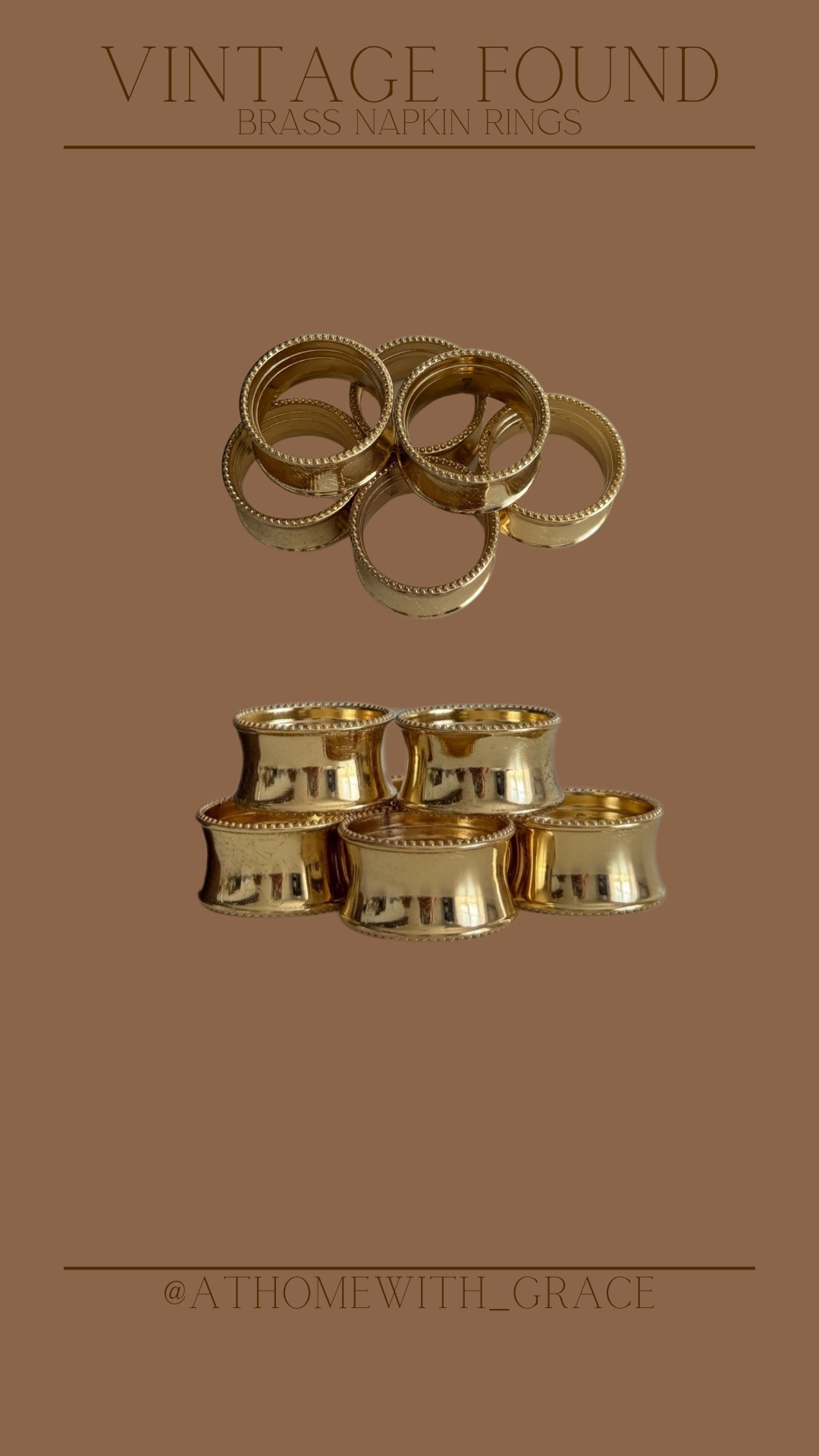 Vintage napkin rings. Etsy finds. Etsy home. Vintage brass. Brass napkin rings. Tablescape  

#LTKSeasonal #LTKSummerEdit #LTKHome