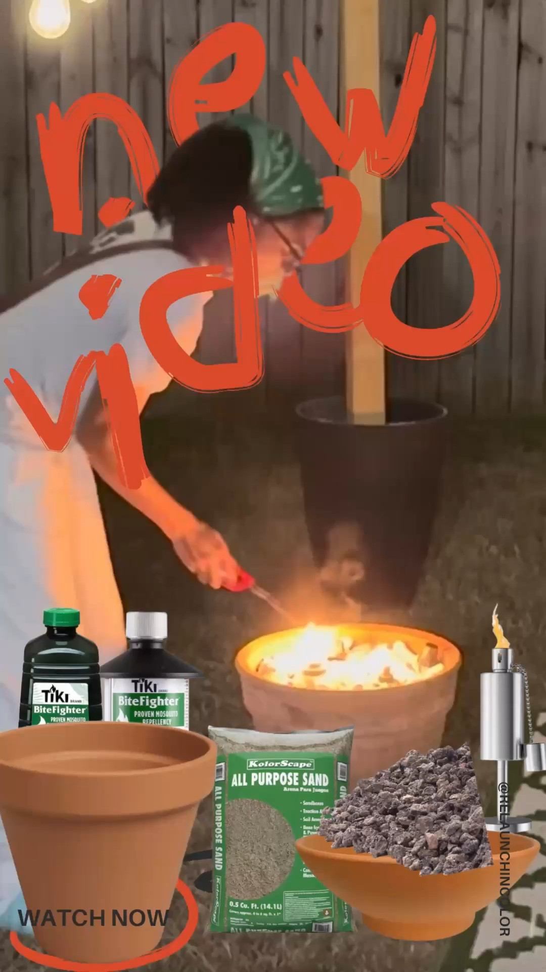 It’s time to get outdoors and enjoy your backyard. This little D.I.trY fire planter doubles as a mosquito repellent. #BuildLifeStyleRelaunch