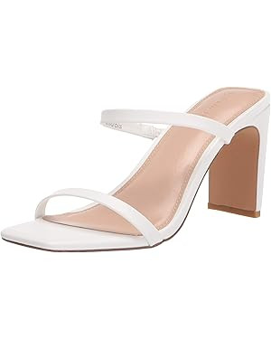 The Drop Women's Avery Square Toe Two Strap High Heeled Sandal | Amazon (US)