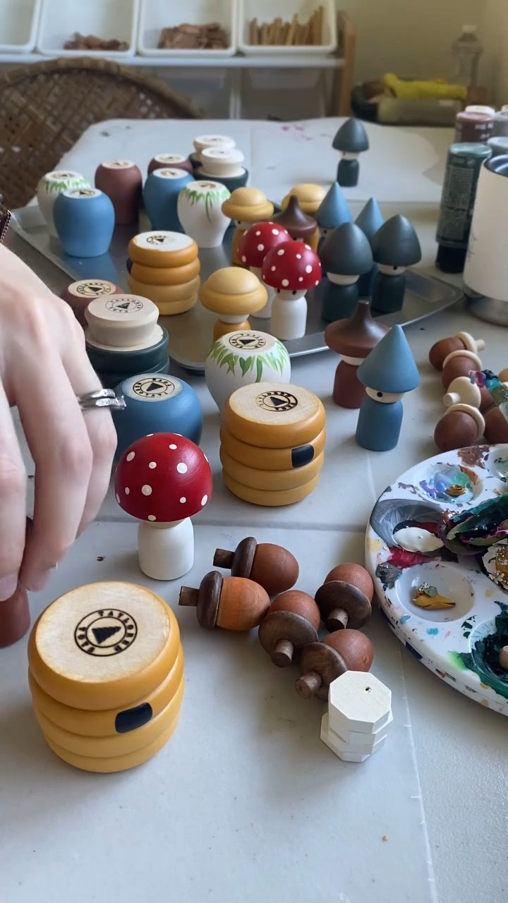 It was nice and quiet in my workspace, so here’s some sanding and painting ASMR for you today 😜 Each piece is hand painted with nontoxic acrylic paint and sealed using BIOFA hard oil (solvent-free and produced from renewable raw materials, BIOFA complies with stringent European regulations).

Visit TayloredToys.com to shop hand-painted wood toys, resin creations, and sensory play! 

Taylored Toys, hand painted toys, wood toys, plaid crafts, peg dolls, nature toys, plaid creators, plaid crafts, folk art paint

#LTKKids