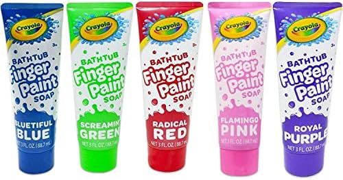 Crayola Bathtub Fingerpaint 4 Color Variety Pack, 3 Ounce Tubes (Radical Red, Flamingo Pink, Blue... | Amazon (US)