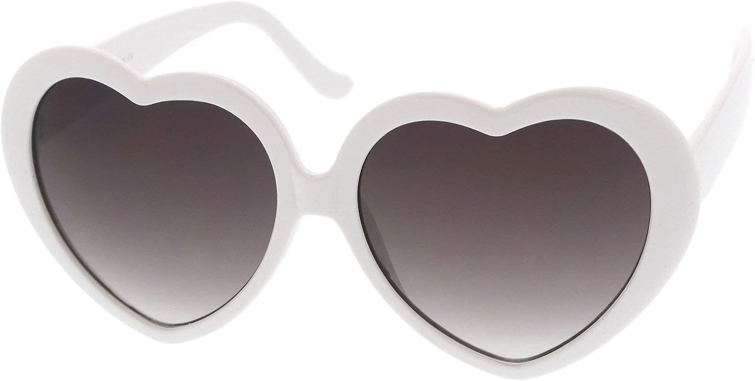 zeroUV - Women's Oversize Gradient Lens Heart Sunglasses 55mm | Amazon (US)