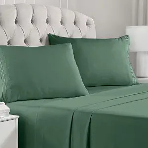 Mellanni Queen Sheets Set - 4 PC Iconic Collection Bedding Sheets & Pillowcases - Hotel Luxury, E... | Amazon (US)