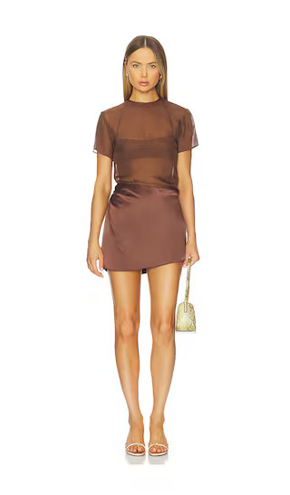 Luca Mini Dress in Chestnut | Revolve Clothing (Global)