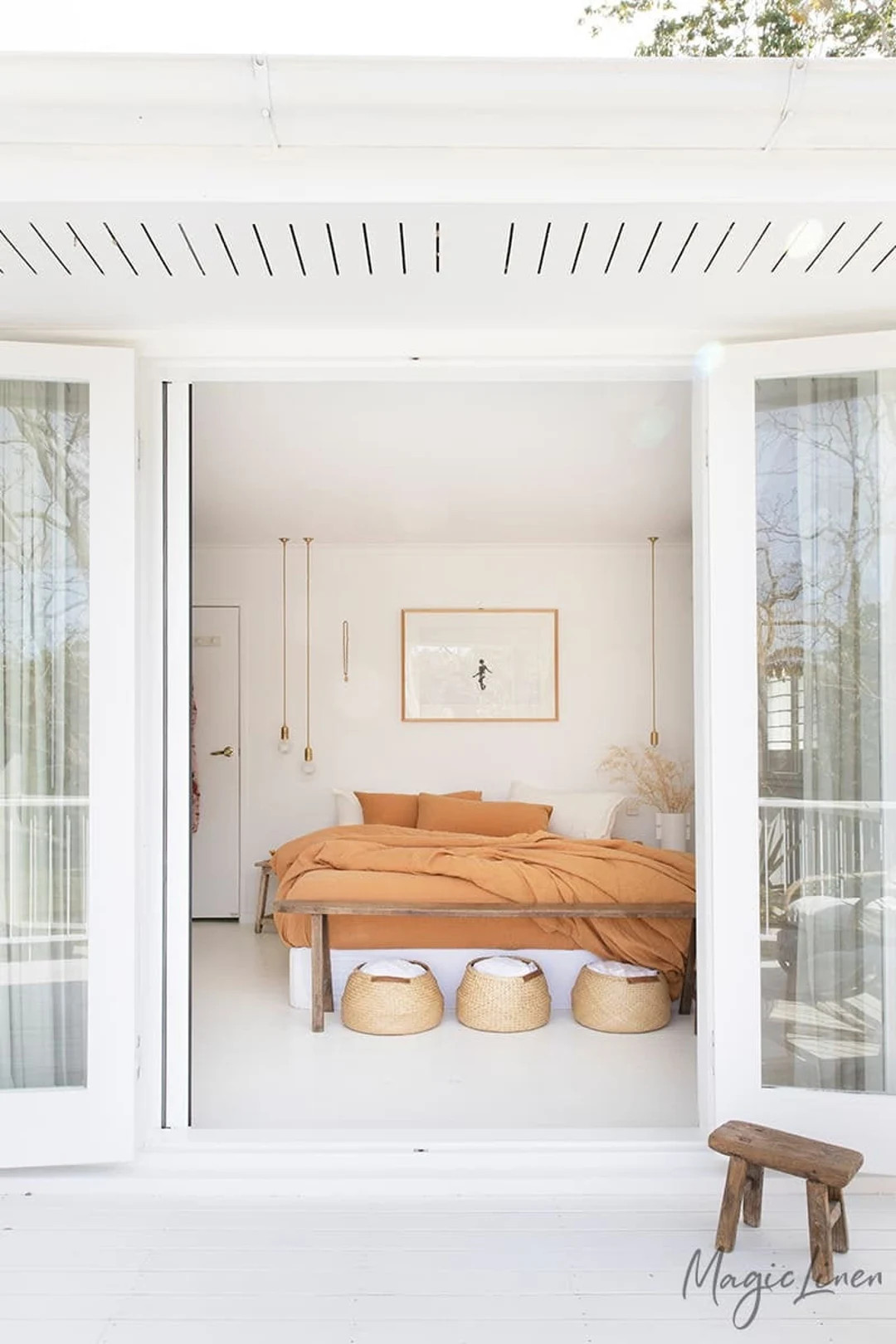 Linen Bedding Set in Tan / Duvet Cover Set Queen King / 3 - Etsy | Etsy (US)