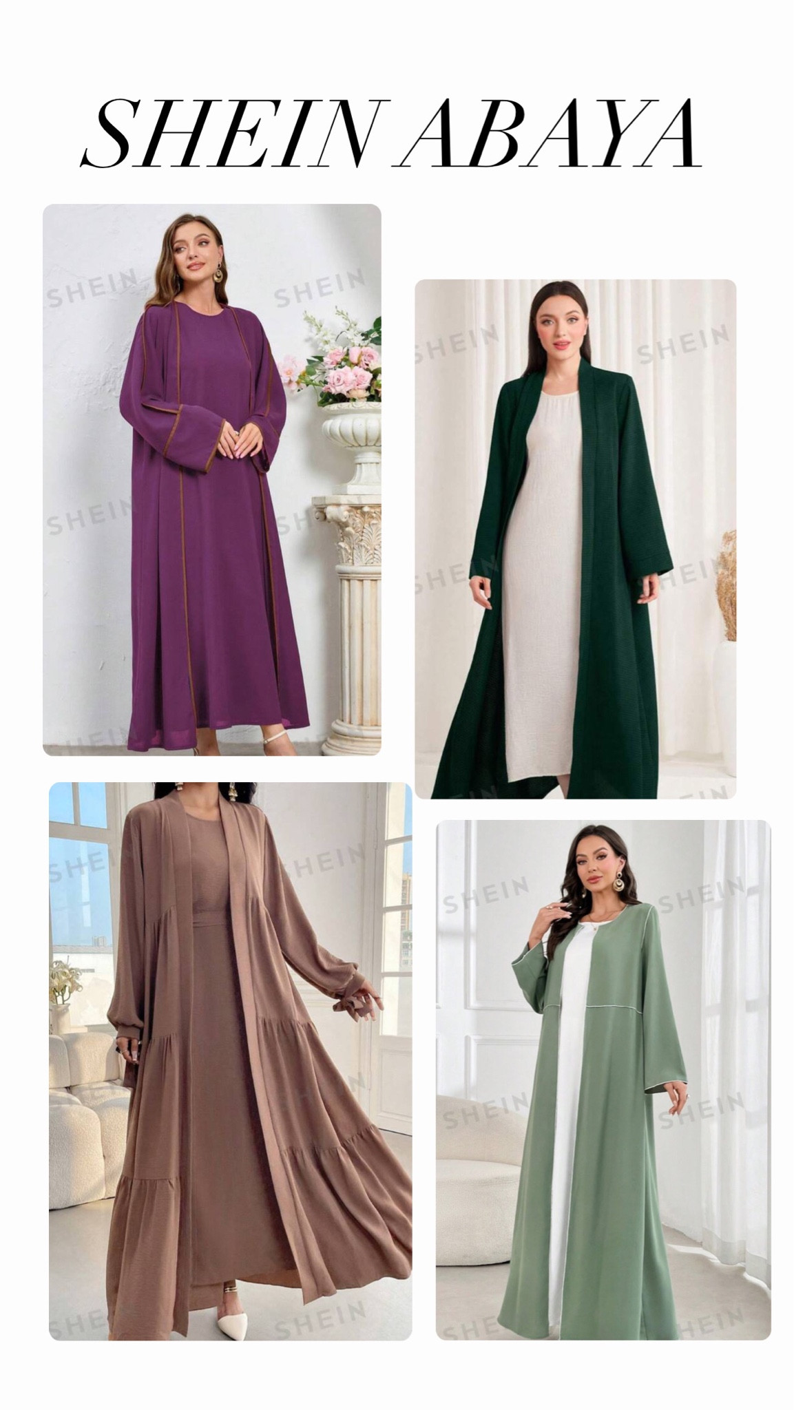 SHEIN Women Abaya 
Looking for any type of Abaya’s , Check out SHEIN modesty collection 

#LTKStyleTip #LTKFindsUnder100 #LTKSaleAlert