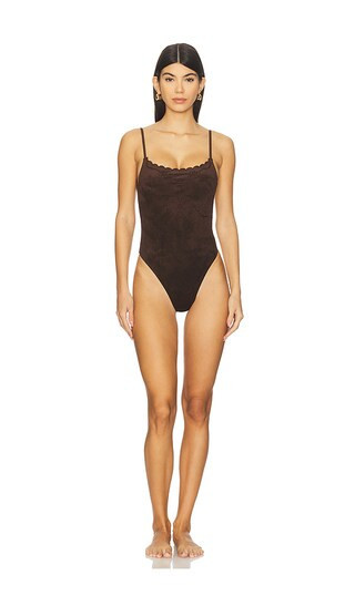 Frankies Bikinis Juliet One Piece in Brown. - size S | Revolve Clothing (Global)