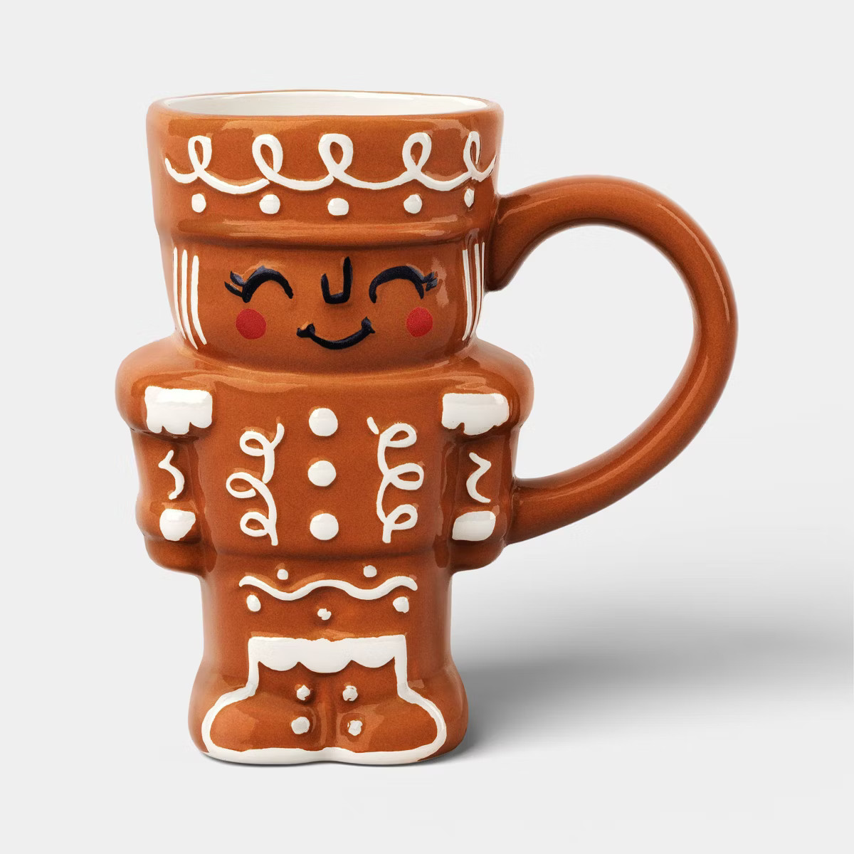14.5 fl oz Christmas Stoneware Gingerbread Nutcracker Woman Mug - Wondershop™ | Target