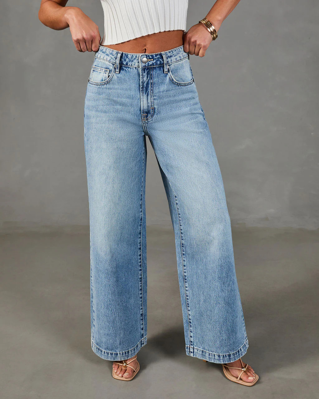 Throwback Origin Rigid High Rise Wide Leg Jeans | VICI
