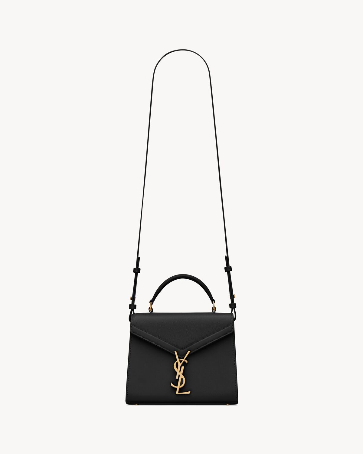 CASSANDRA MINI TOP HANDLE BAG IN GRAIN DE POUDRE EMBOSSED LEATHER | Saint Laurent Inc. (Global)