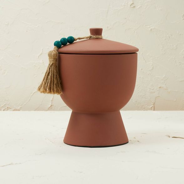 17oz Lidded Terracotta Jar 3-Wick Teal Tropic Oasis Candle - Opalhouse™ designed with Jungalow... | Target