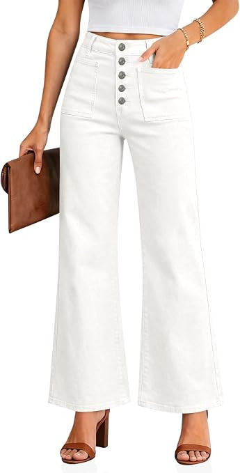 Cicy Bell Womens Wide Leg High Waisted Jeans Stretchy Trendy Vintage Baggy Denim Flare Pants with... | Amazon (US)