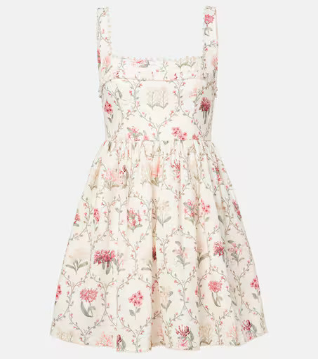 Barbara floral linen minidress | Mytheresa (US/CA)
