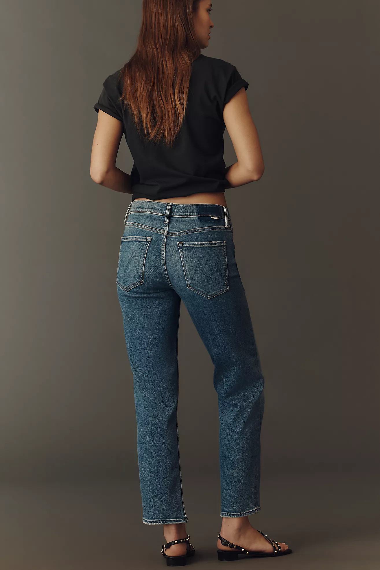 MOTHER Newbie Ankle Mid-Rise Relaxed Straight-Leg Jeans | Anthropologie (US)
