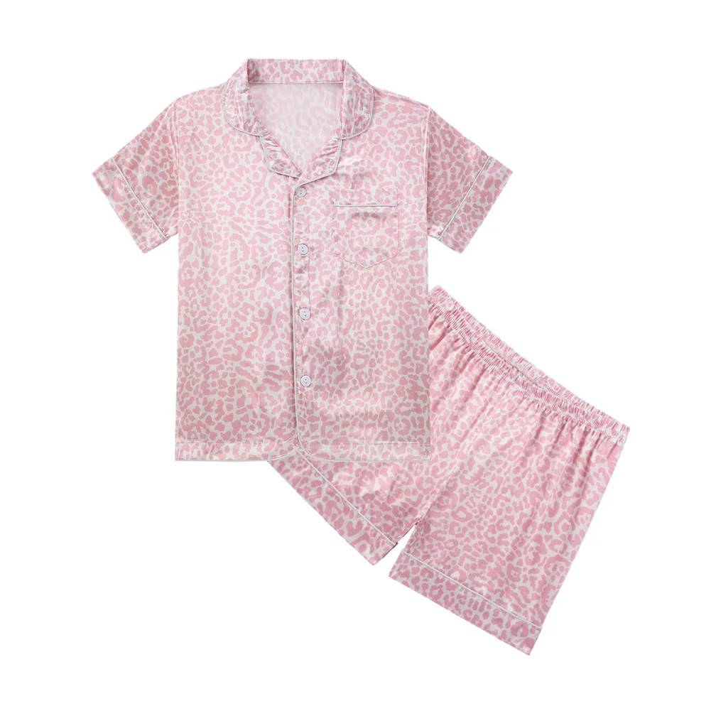 GYRATEDREAM Kids Satin Pajamas Sets for Boys Girls Loungewear Sets Teen Short Sleeve + Short Pant... | Walmart (US)