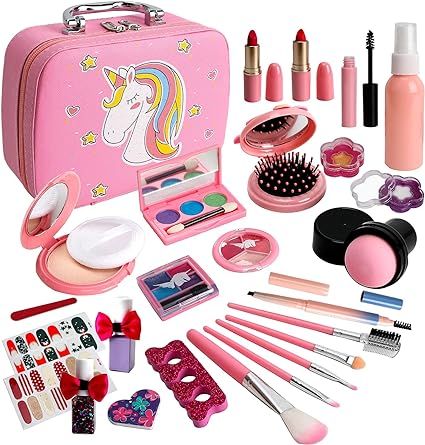 Kids Makeup Kit for Girl, Real Washable Makeup Set for Kids, Toddler Makeup Kit , Princess Dress ... | Amazon (US)