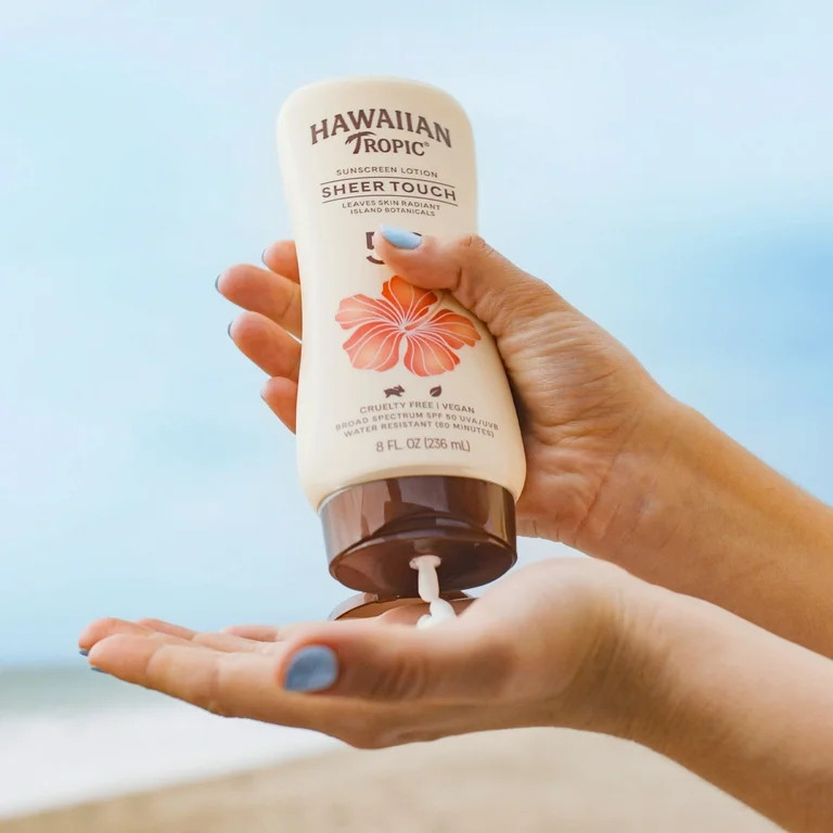 Hawaiian Tropic Sheer Touch Ultra Radiance Adult Sunscreen Lotion, SPF 15, 8 fl oz | Walmart (US)
