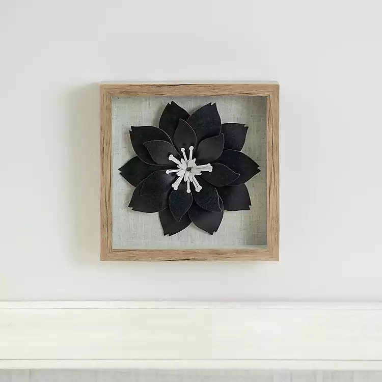 Navy Paper Flower Wall Plaque | Kirkland's Home