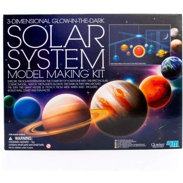4M 3D Glow-in-the-Dark Solar System Model Making Science Kit, Stem | Walmart (US)