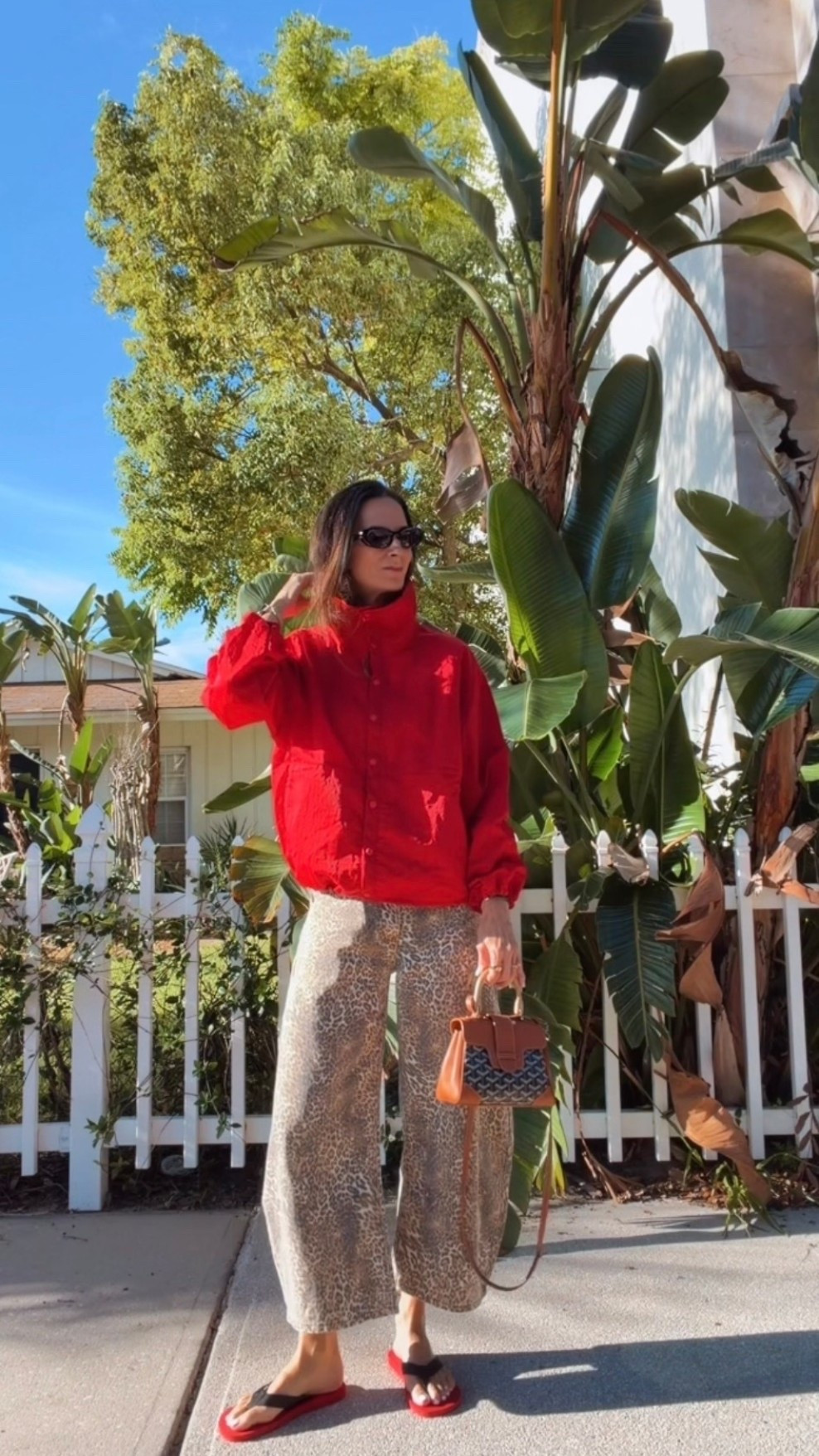 Running errands…but obviously the outfit had to run a little wild. 🐆❤️

The cutest on-trend cropped barrel pants in leopard, paired with a Chloé ringer tee, a pop of red, The Row designer flops and—of course—my Goyard bag. Casual errands, but make them fashion. 😎

#ErrandStyle #LeopardPrint #DesignerStyle #EverydayOutfit #nicolecoleestyle

#LTKdayinmylife #LTKgrwm #LTKootd