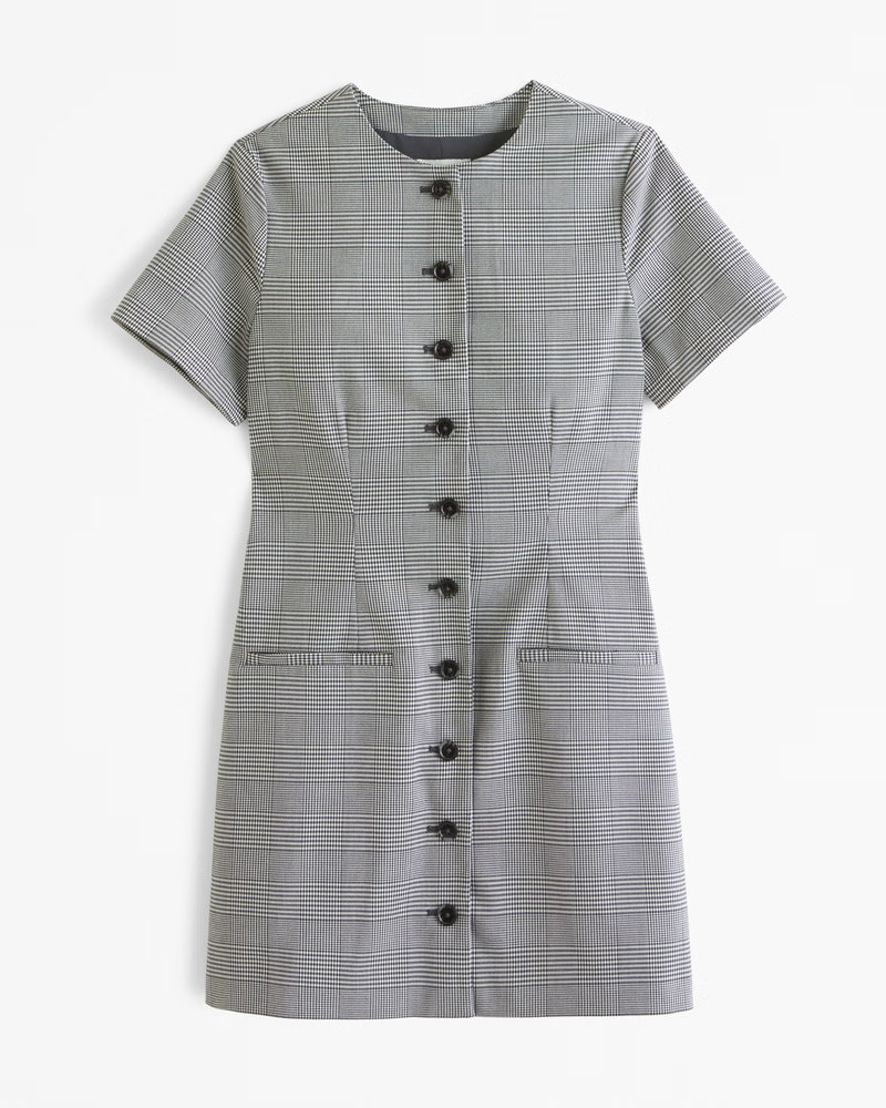 The A&F Mara Short-Sleeve Vest Mini Dress | Abercrombie & Fitch (US)