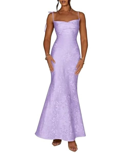 Summer Spaghetti Straps Jacquard Floral Tulle Prom Dress 2025 Corset Mermaid Midi Cocktail Pary D... | Amazon (US)
