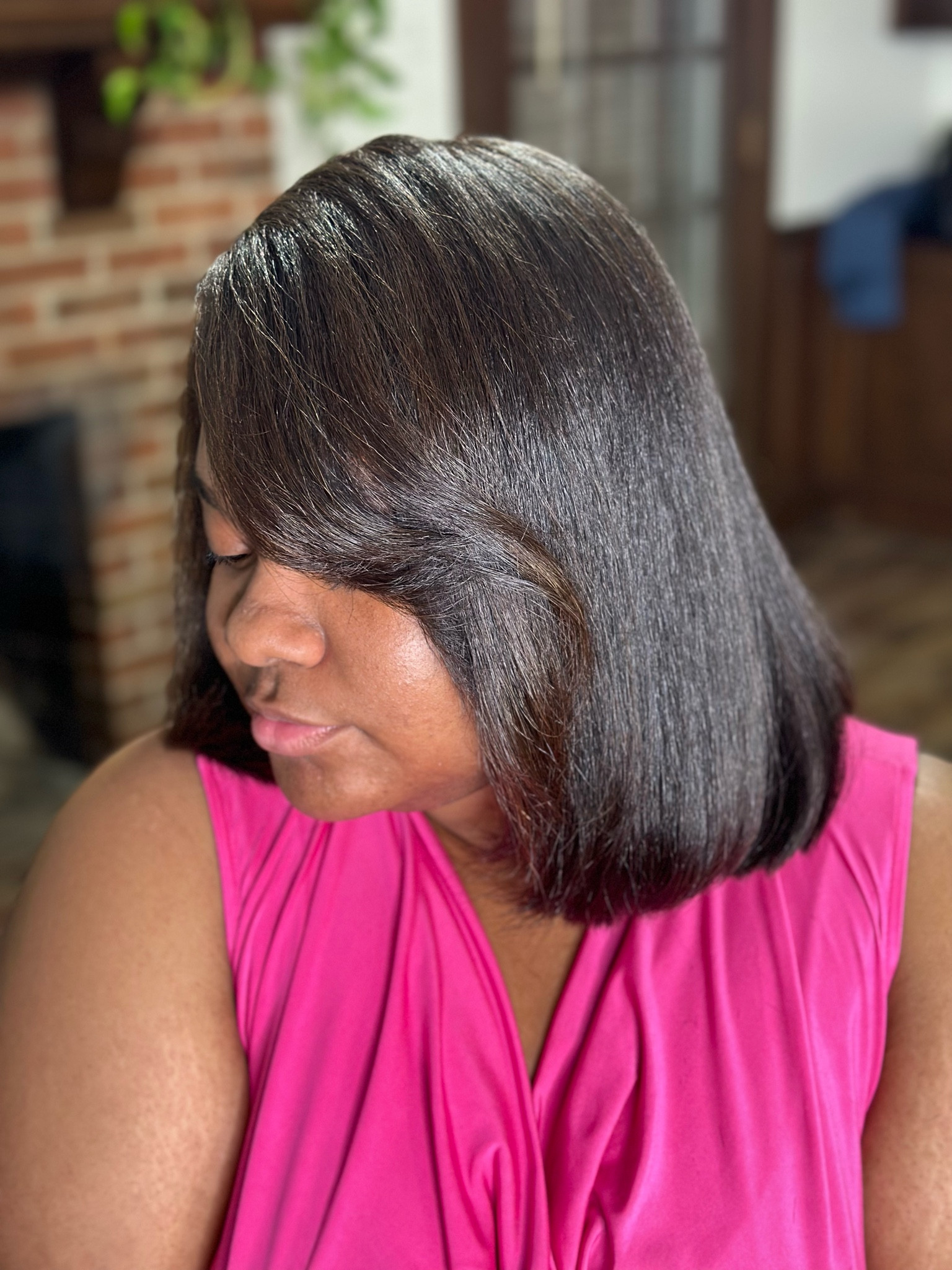 Spring is here and she is bringing the heat! You know with the warmer weather it means that bob season is upon us!

My client was ready for a change and wanted a style that would be easier to manage during the warmer months. We both decided that this shoulder length bob would be perfect for her. I love it so much I’m almost tempted me to cut mine.

What styles will you be wearing this spring?

#bobseason #bluntbob #shoulderlengthhair #naturalhair #silkpressedhair 