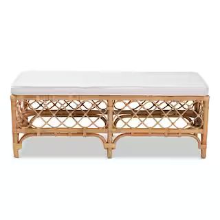 Baxton Studio Orchard Brown Bench (18.13 in. H x 48 in. W x 18.25 in. D) 203-12584-HD - The Home ... | The Home Depot