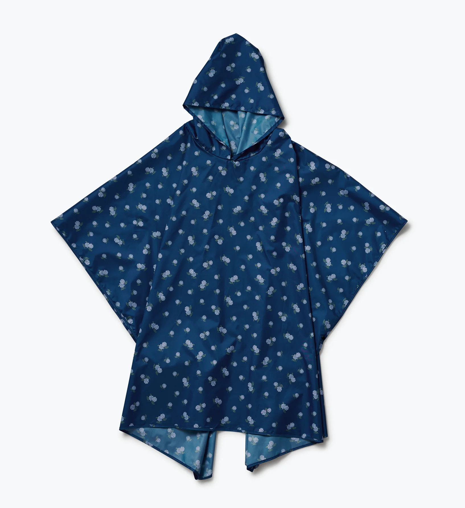 Packable Rain Poncho - Ditsy Hydrangea | Rifle Paper Co.