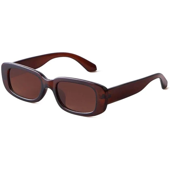 Sunglasses Womens UV Protection Rectangle For 90's Vintage Glasses Black Tortoise Frame Fashion S... | Walmart (US)