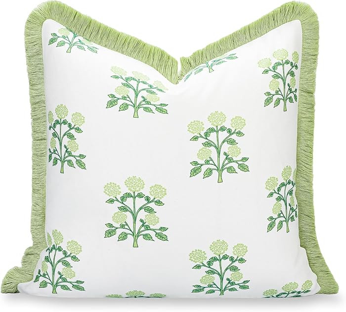 Hofdeco Premium Grandmillennial Coastal Hampton Patio Indoor Outdoor Throw Pillow Cover Only, 20"... | Amazon (US)
