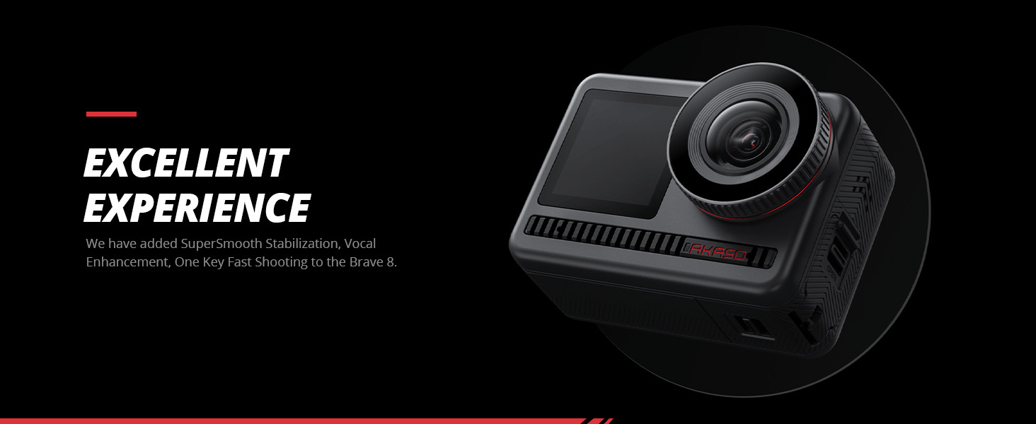 AKASO Brave 8 4K60FPS Action Camera, 48MP Photo Touch Screen Waterproof Super Wide Angle 16x Slo-... | Amazon (US)