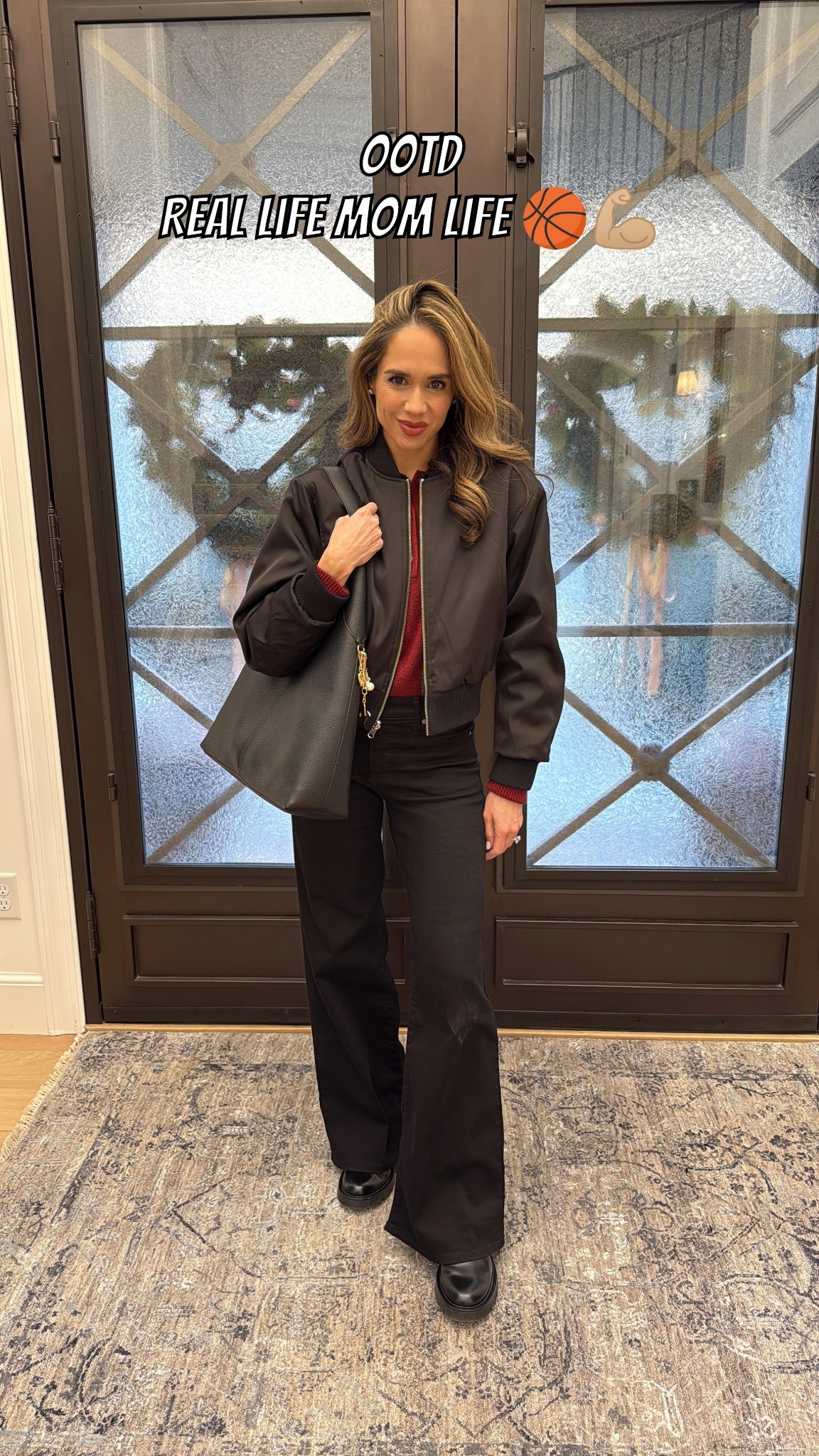 What I wore today as an overstimulated mom to 3 active boys 🥰🏀💗 I’m obsessed with this bomber jacket as it’s reversible with the softest black fur on the other side 💃🏻🙌🏼

#LTKActive #LTKootd #LTKmomlife