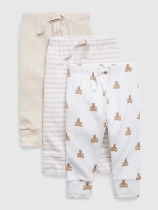 Baby First Favorite 100% Organic Cotton Pull-On Pants (3-Pack) | Gap (US)