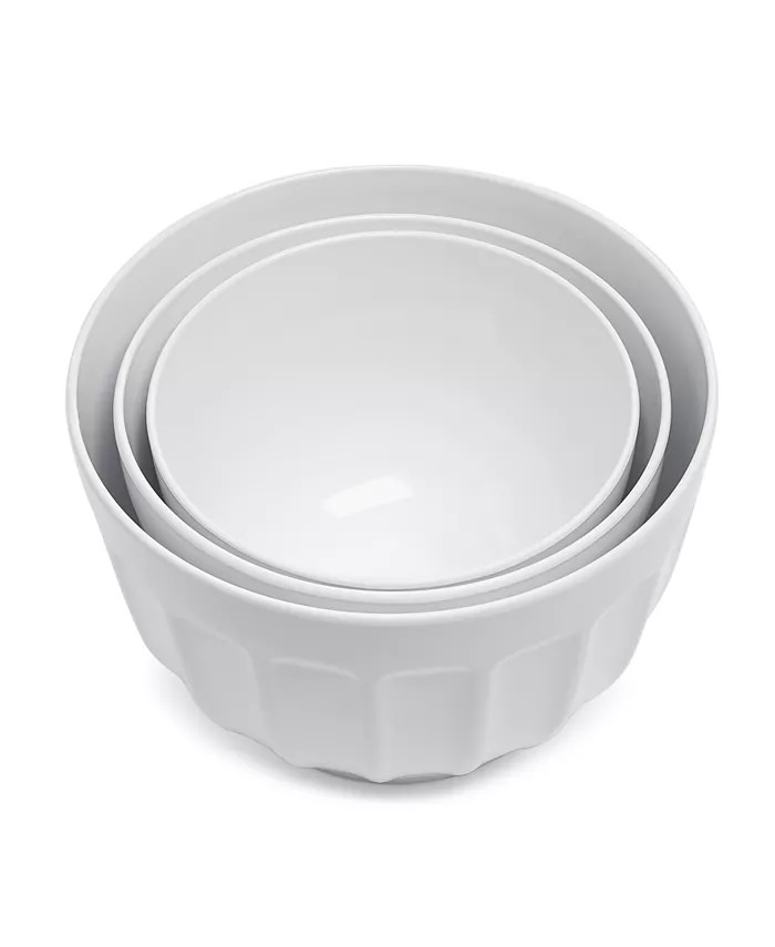 Core 3-Pc. Fluted Melamine Bowl Set, Created for Macy's | Macy's
