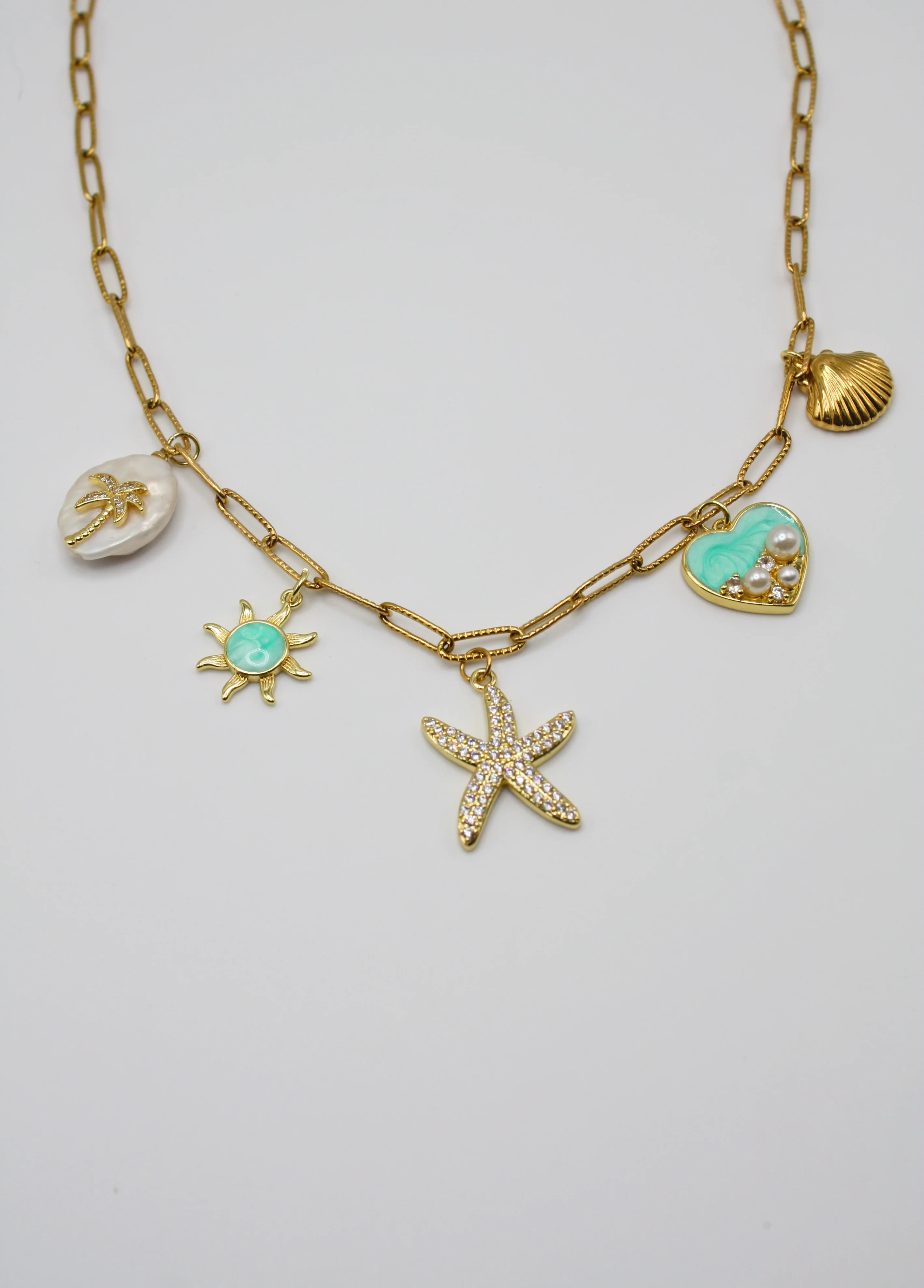 Blue Hawaii Necklace | 18k Gold Jewelry by Apelila | Apelila Jewelry