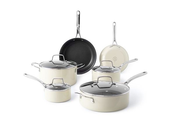 Martha Stewart Premium Nonstick 10PC Cookware Set - $59.99 - Free shipping for Prime members | Woot!