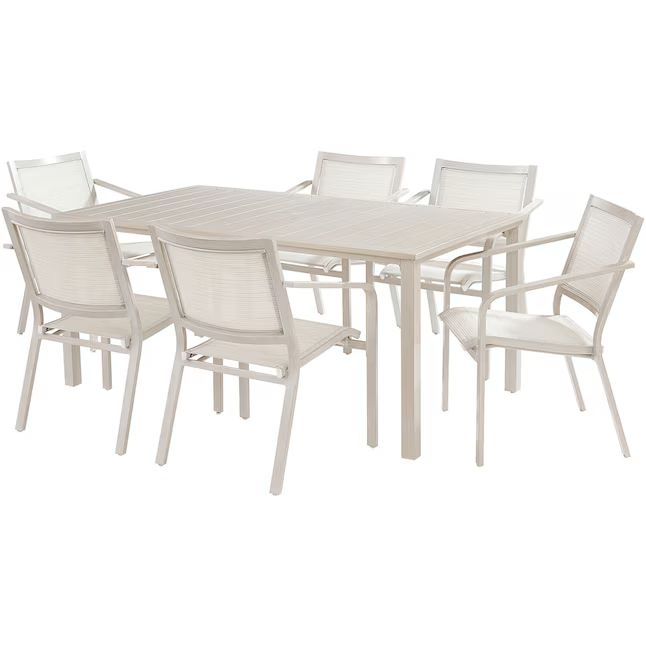 Hanover Morrison 7-Piece White Patio Dining Set | Lowe's