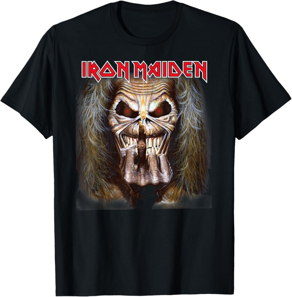 Iron Maiden Candle Finger Eddie T-Shirt | Amazon (US)