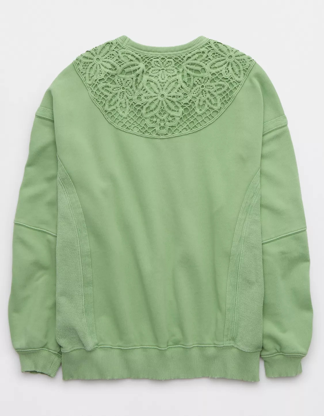 Aerie Keep It Light Crochet Crew Sweatshirt | American Eagle Outfitters (US & CA)