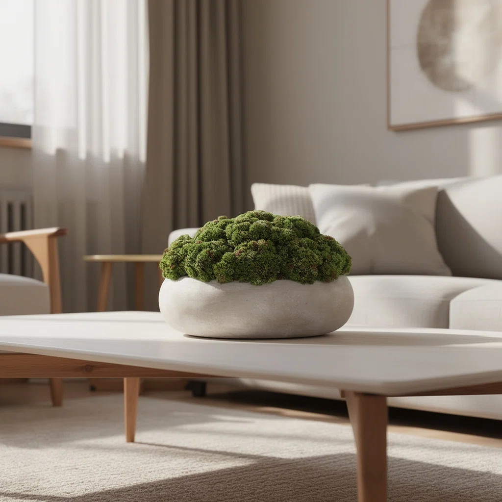 Sedum Arranged in a Stone Planter | Wayfair North America