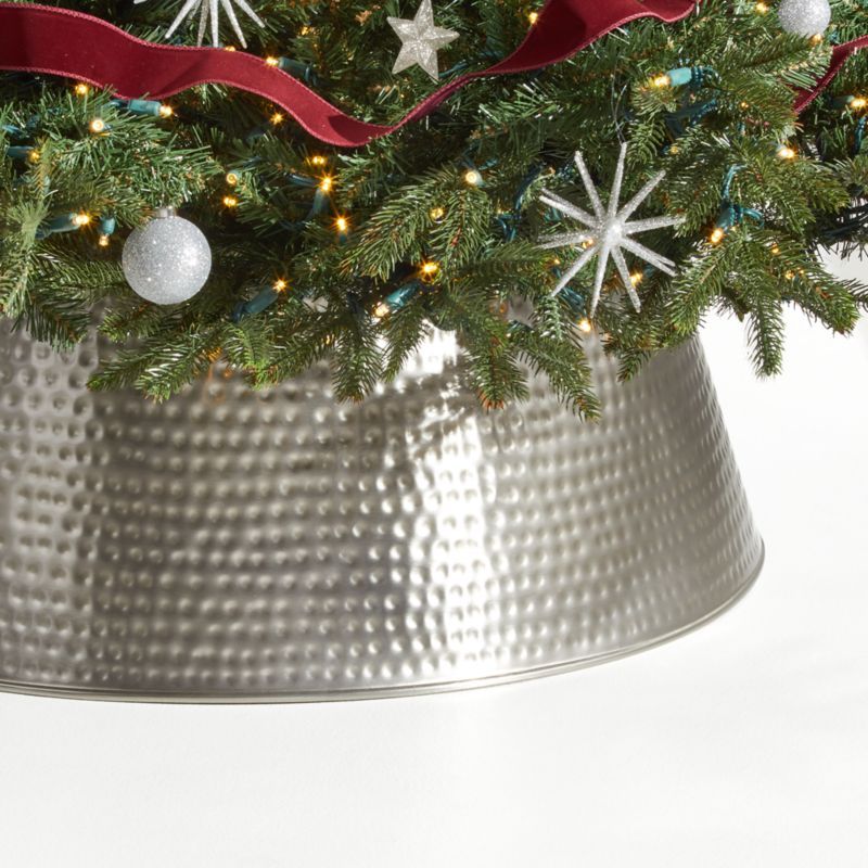 Bash Silver Christmas Tree Collar + Reviews | Crate & Barrel | Crate & Barrel
