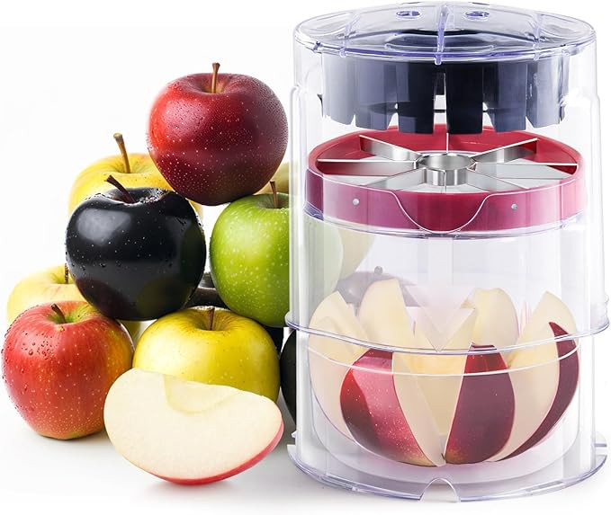 OOKUU Professional Apple Slicer, 8-Slice Ultra-Safe Heavy-Duty Stainless Steel Apple Cutter, 5.12... | Amazon (US)