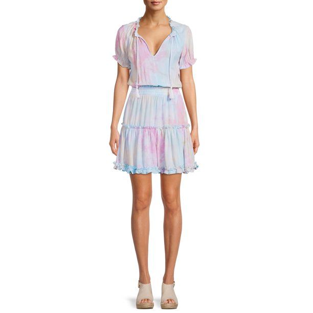 Liv & Lottie Women's Juniors' Tie Dye Tiered Dress - Walmart.com | Walmart (US)